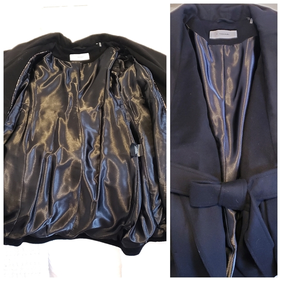 NWT Tahari Marla Wool Blend Oversize Wrap Coat - Picture 5 of 8